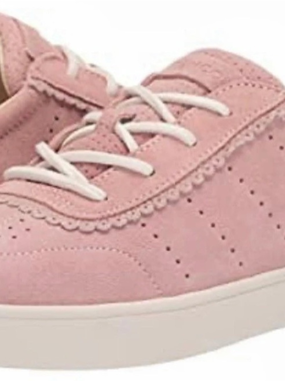 Spenco Pink & White Scallop Detail Sneakers US 9.5 B